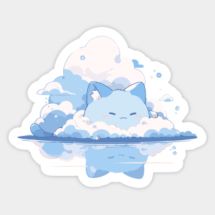Cute Kawaii Fluffy Cloud Kitten Sticker